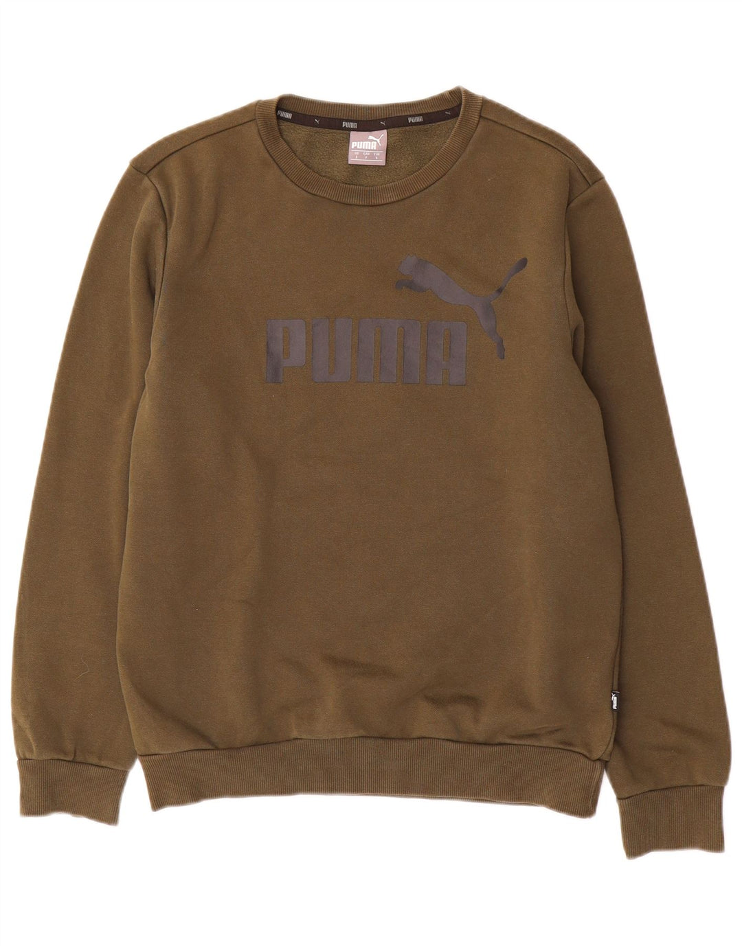Felpa grafica da uomo Puma Maglione piccolo in cotone kaki