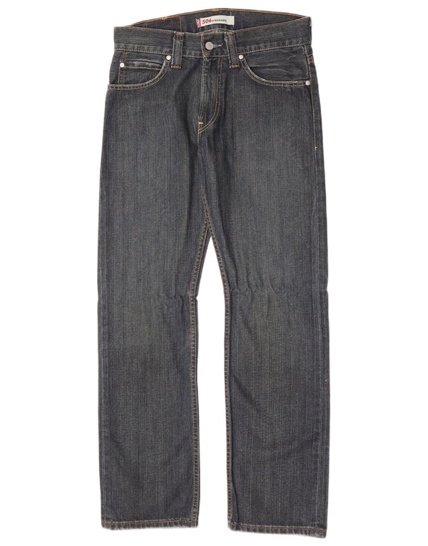 Jeans dritti da uomo Levi's 506 vestibilità standard W30 L32 cotone blu navy