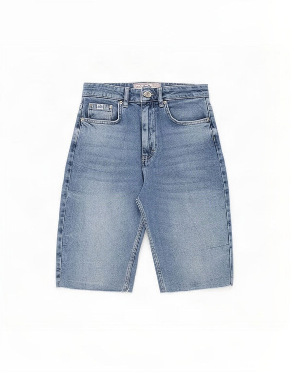Pantaloncini di jeans da donna Superdry W28 cotone blu medio