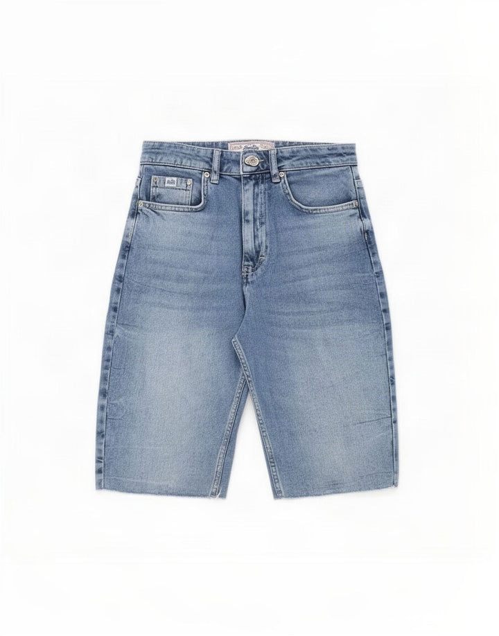 Pantaloncini di jeans da donna Superdry W28 cotone blu medio