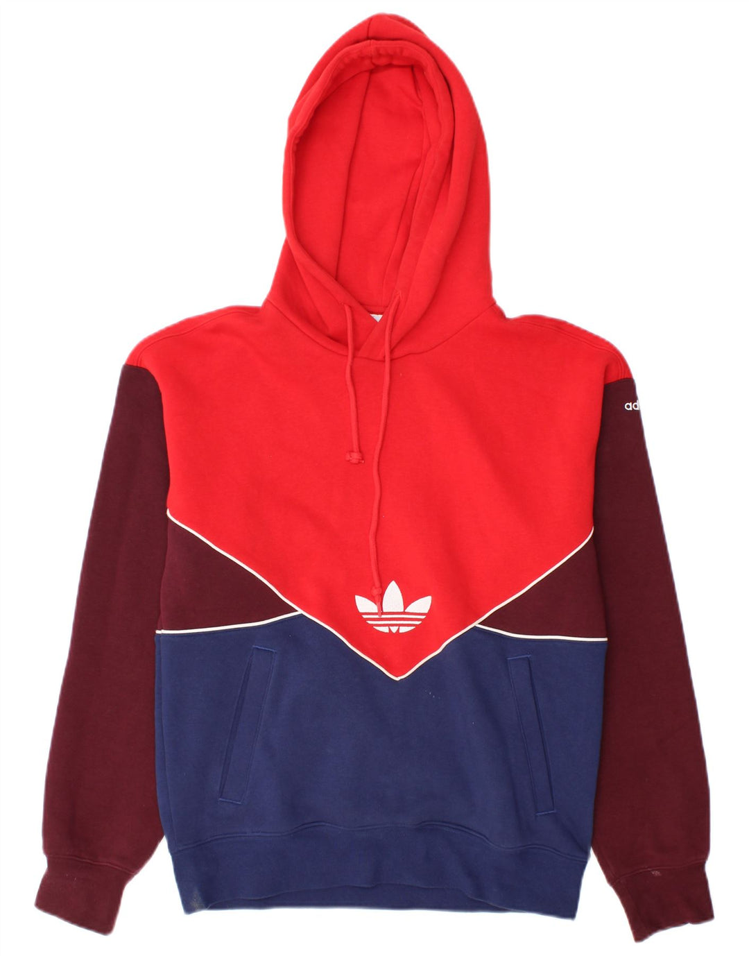 Felpa con cappuccio da uomo ADIDAS XS in cotone color block multicolore
