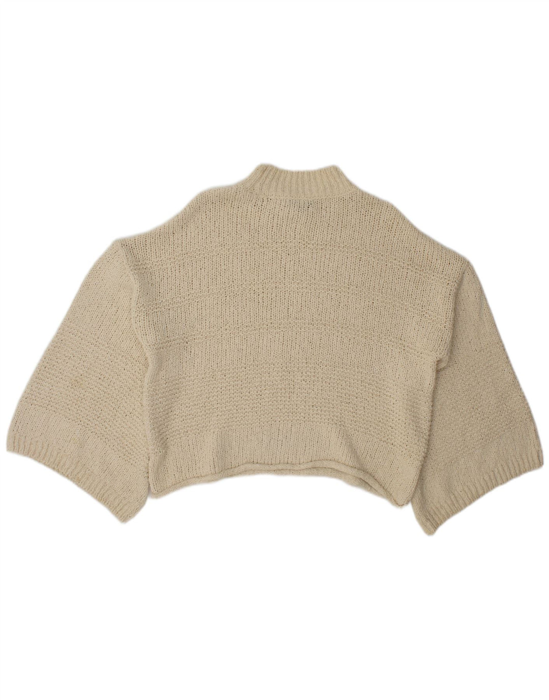 Maglione maglione oversize da donna con collo alto Topshop UK 8 piccolo bianco sporco