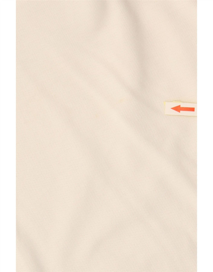 Polo BURBERRY da donna BRIT UK 12 cotone bianco sporco medio