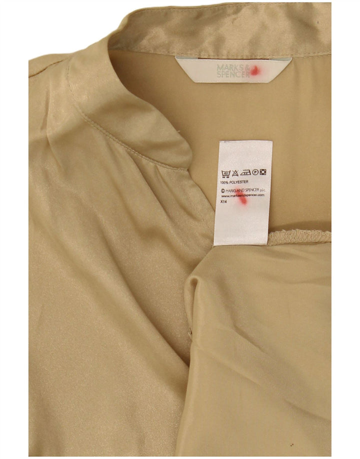 Camicetta senza maniche da donna Marks & Spencer UK 10 Small Poliestere dorato