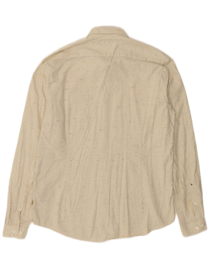 Camicia da uomo Barbour grande in cotone screziato beige