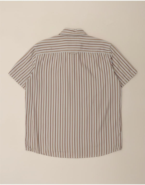 Camicia a maniche corte da uomo Camel Active XL in cotone a righe blu