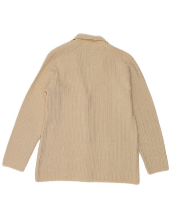 Maglione cardigan doppiopetto oversize da donna CAGI IT 34 2XS Bianco sporco