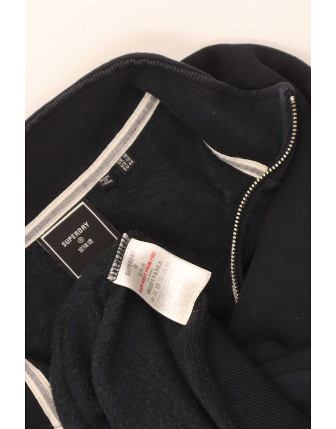 Felpa corta da donna oversize Superdry, taglia UK 16, grande, blu navy