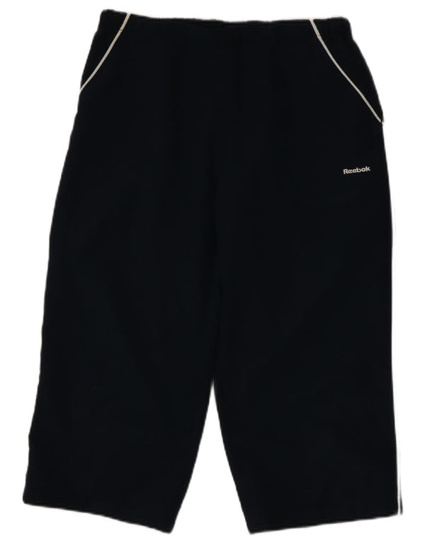 Pantaloni da tuta Reebok da donna Capri UK 14 Medium Blu Navy Poliestere