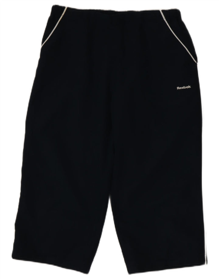 Pantaloni da tuta Reebok da donna Capri UK 14 Medium Blu Navy Poliestere