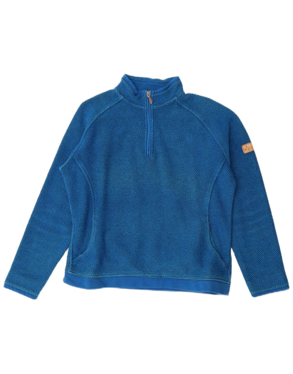 Felpa grafica da donna Weird Fish Jumper UK 16 Grande floreale blu