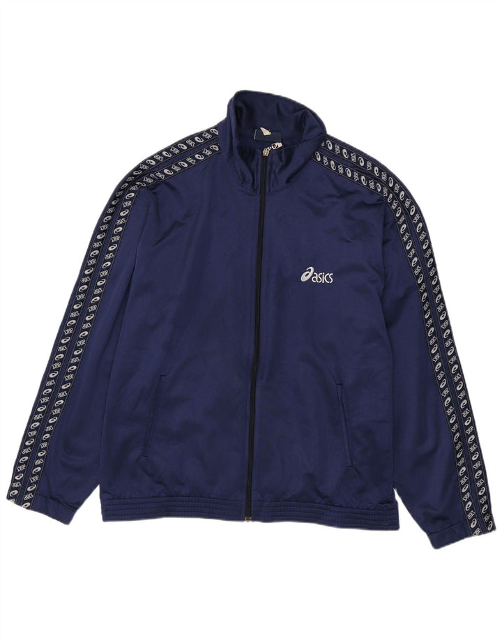 Giacca da ginnastica grafica da uomo Asics XL blu navy