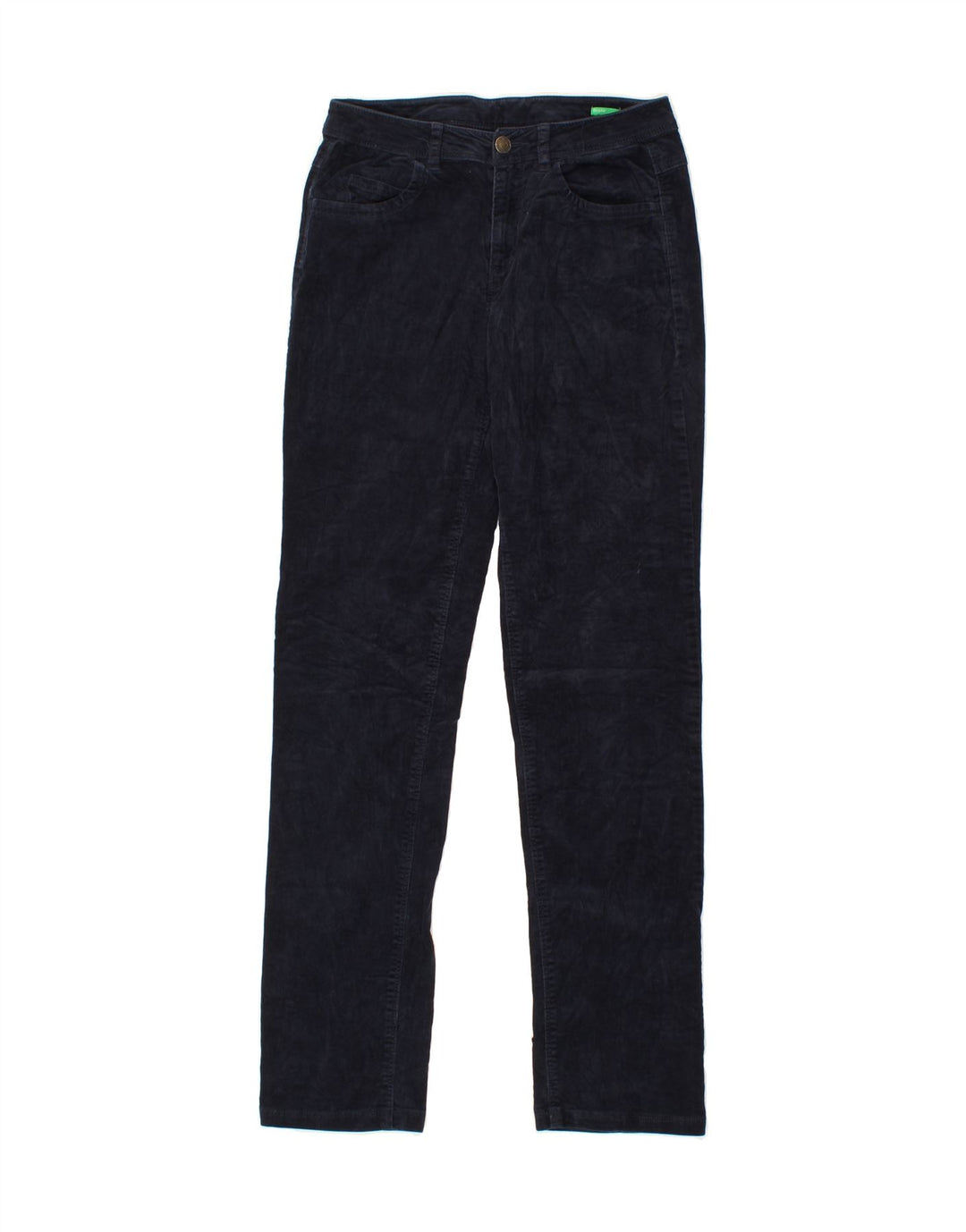 BENETTON Womens Regular Straight Casual Trousers W28 L30  Navy Blue Vintage Benetton and Second-Hand Benetton from Messina Hembry 