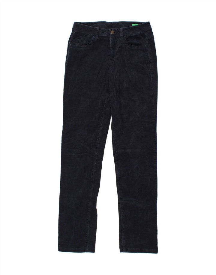 BENETTON Womens Regular Straight Casual Trousers W28 L30  Navy Blue Vintage Benetton and Second-Hand Benetton from Messina Hembry 