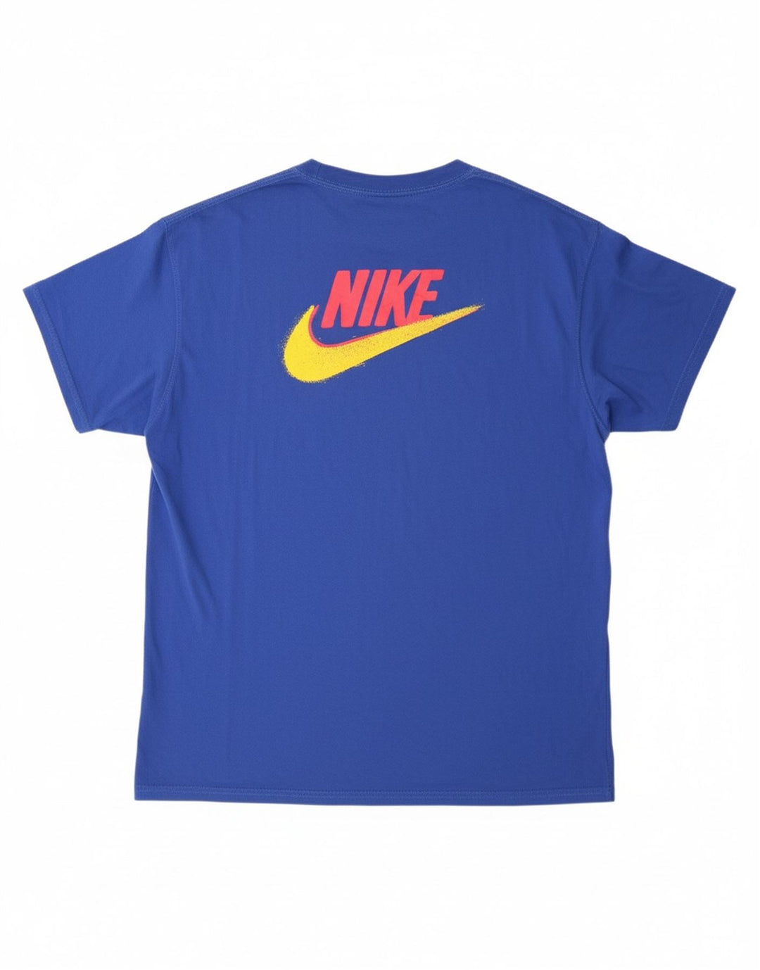 NIKE Mens Graphic T-Shirt Top Large Blue Cotton