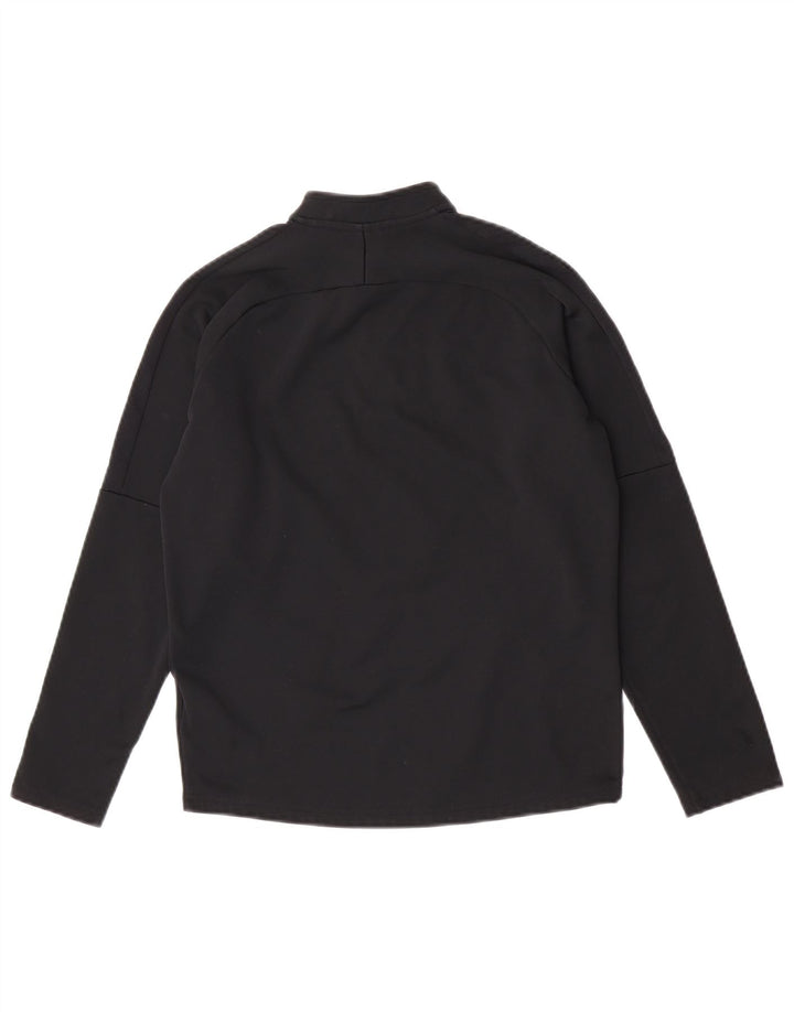 Felpa Nike da ragazzo Dri Fit con zip e collo, 12-13 anni, grande, nera