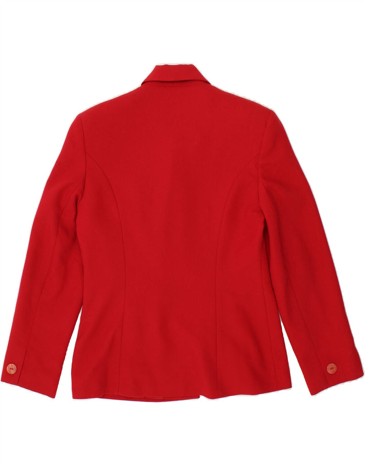 CLASSICS Womens 3 Button Blazer Jacket UK 12 Medium Red Vintage Classics and Second-Hand Classics from Messina Hembry 