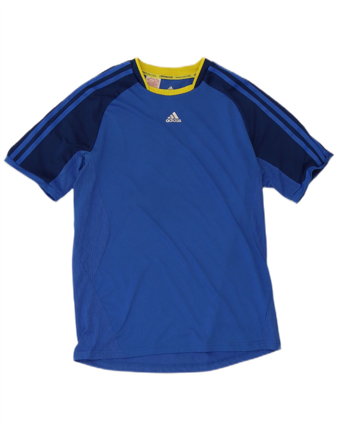 Maglietta Adidas Climacool da ragazzo, 15-16 anni, in poliestere color block blu
