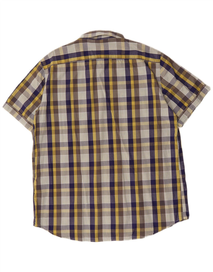 CARRERA Mens Short Sleeve Shirt XL Multicoloured Check Cotton