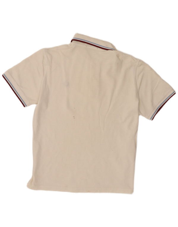 Polo da uomo Fred Perry grande in cotone bianco