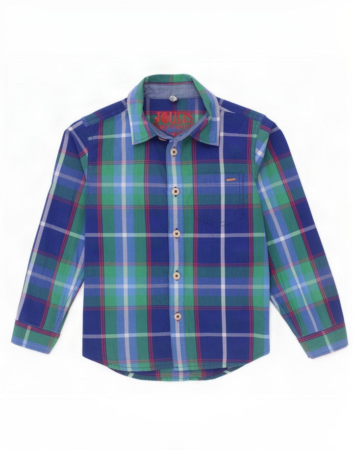 Camicia Joules per ragazzi 4-5 anni in cotone a quadri blu