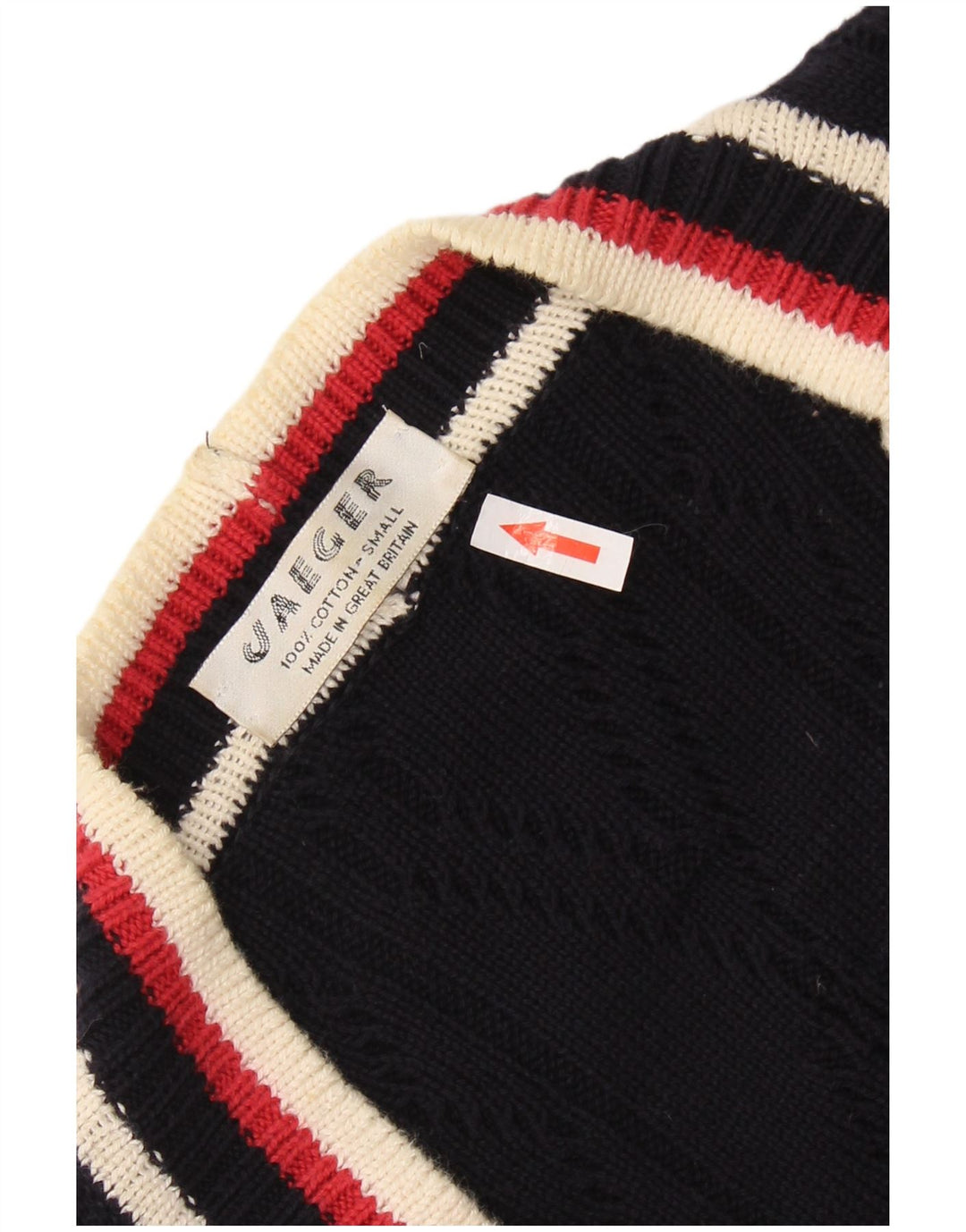 JAEGER Maglione cardigan oversize da donna UK 10 Piccolo blu navy color block