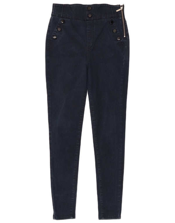 Jeans skinny a vita alta da donna Karen Millen UK 10 Small W28 L29 Blu navy