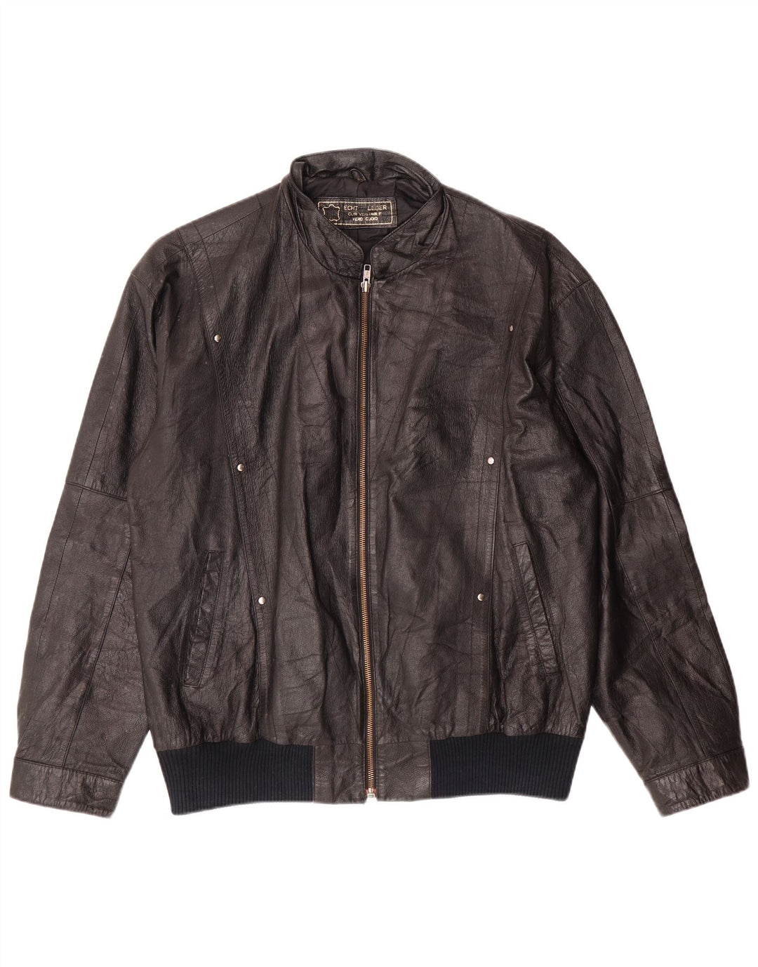 Giacca in pelle da uomo ESCO IT 52 XL in pelle nera