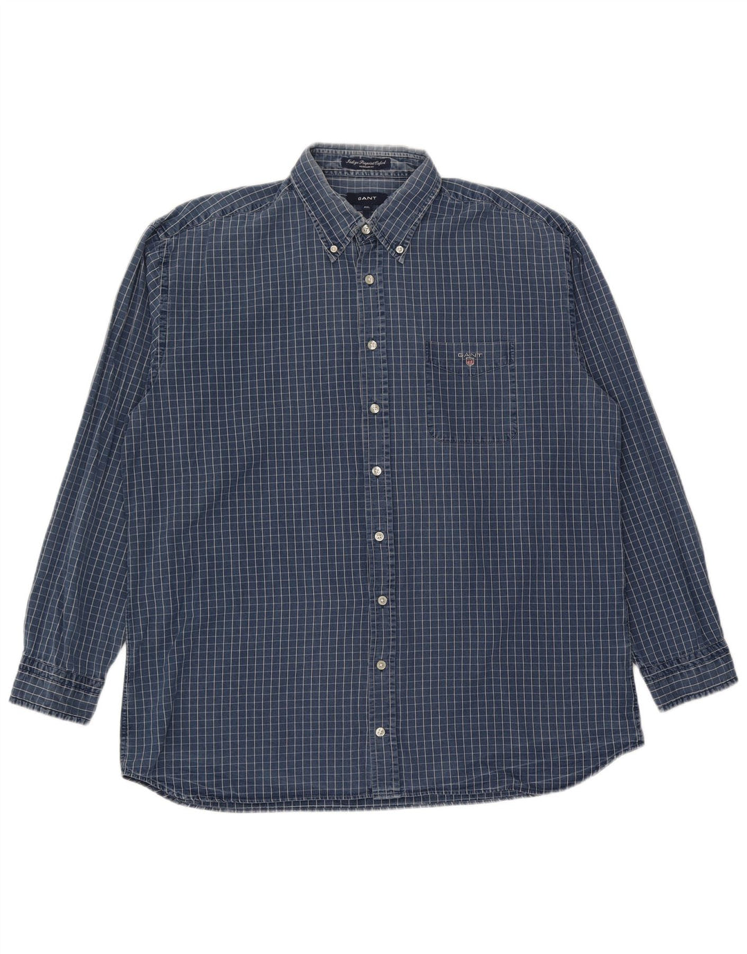 Camicia Gant da uomo vestibilità regolare 2XL in cotone a quadri blu