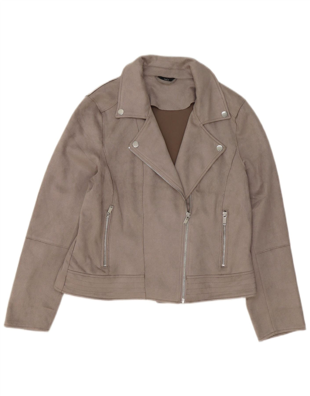 Giacca da motociclista da donna M&Co UK 14 Large Grigio Poliestere