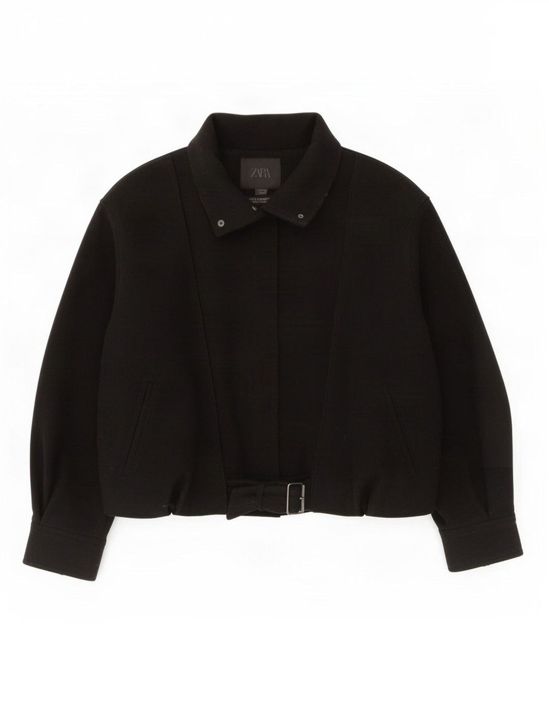 Giacca a vento oversize bomber da donna Zara UK 14 lana nera media