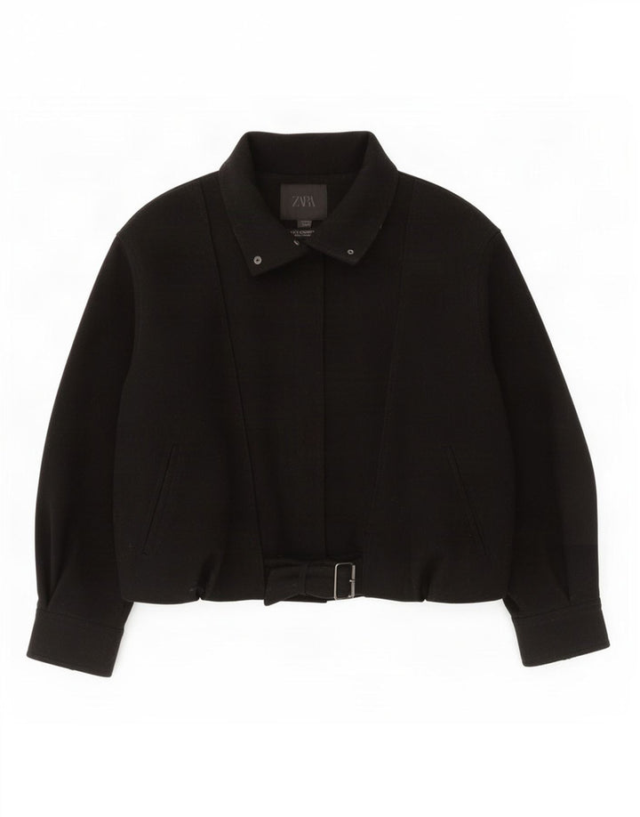Giacca a vento oversize bomber da donna Zara UK 14 lana nera media