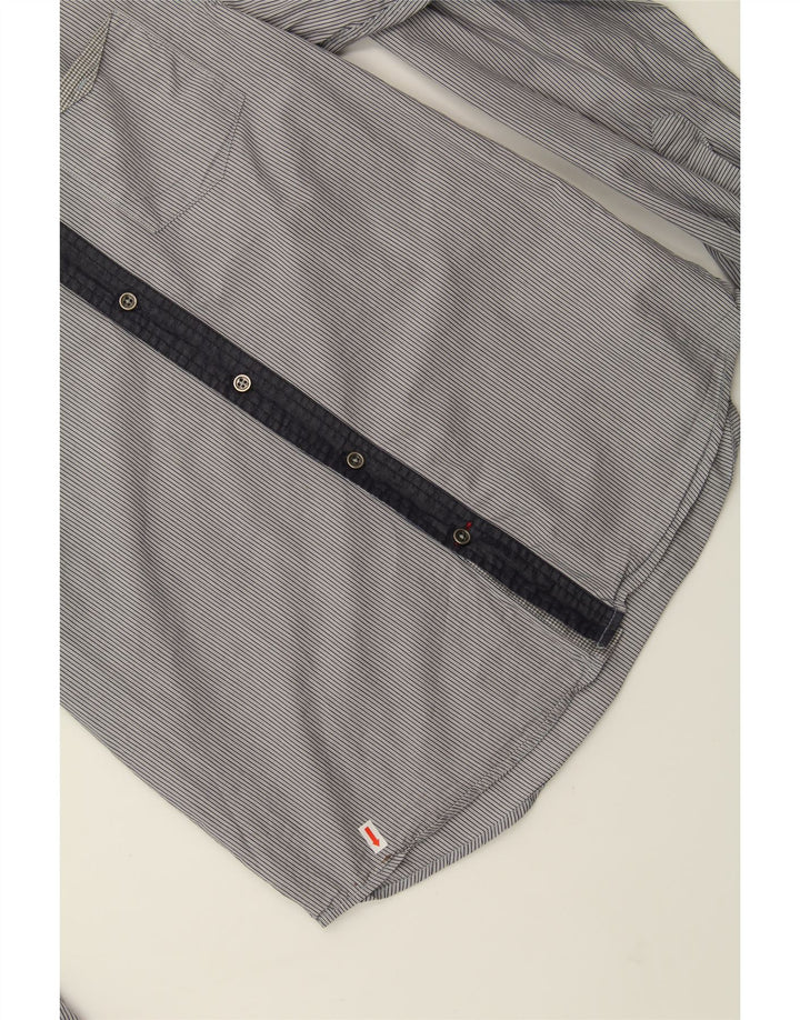 GUESS Mens Shirt Small Grey Pinstripe Cotton Vintage Guess and Second-Hand Guess from Messina Hembry 