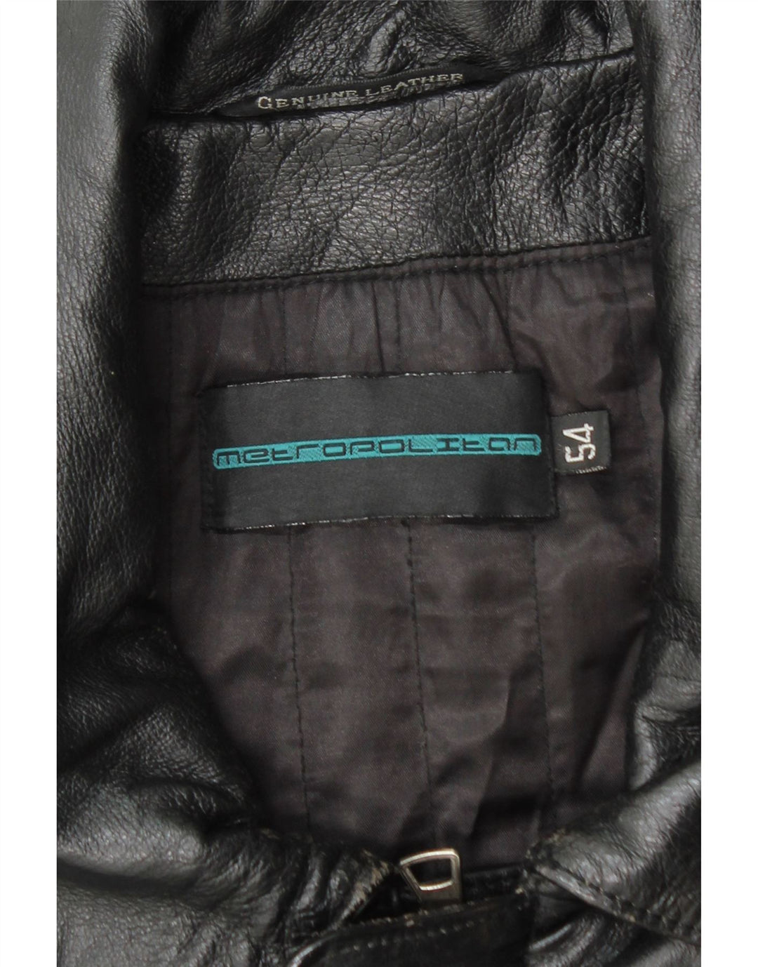 Giacca in pelle da uomo Metropolitan EU 54 2XL Pelle nera