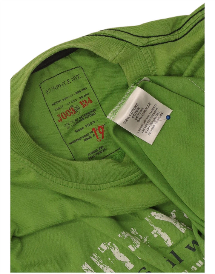 T-shirt grafica da uomo Murphy & Nye in cotone verde medio