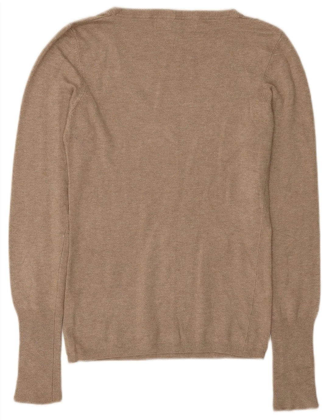 Maglione Zara da donna con scollo a V UK 12 Rayon beige medio