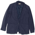 Giacca blazer oversize da donna a 1 bottone Oasis UK 12 medio blu navy