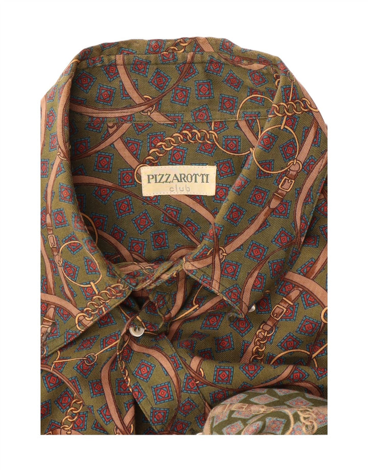 Camicia da uomo con motivo astratto Pizzarotti XL verde