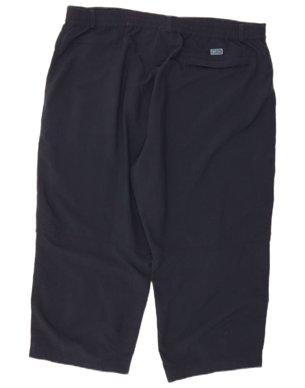 Pantaloni capri dritti da uomo ADIDAS W40 L21 blu navy in poliammide
