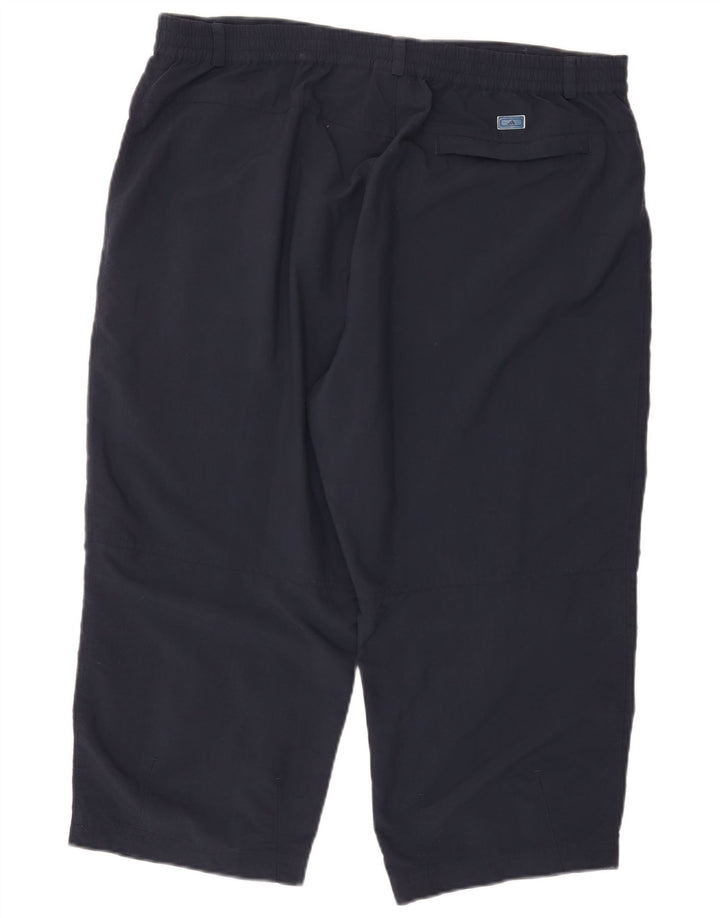 Pantaloni capri dritti da uomo ADIDAS W40 L21 blu navy in poliammide