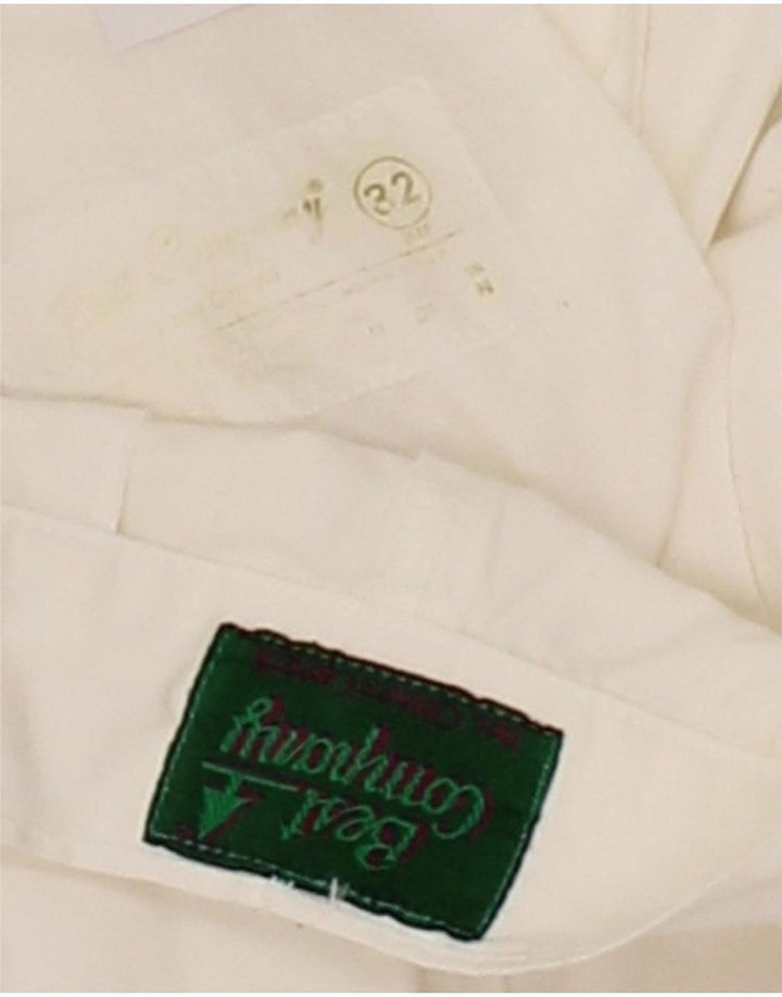BEST COMPANY Pantaloni chino da uomo con pegging W32 L32 bianchi