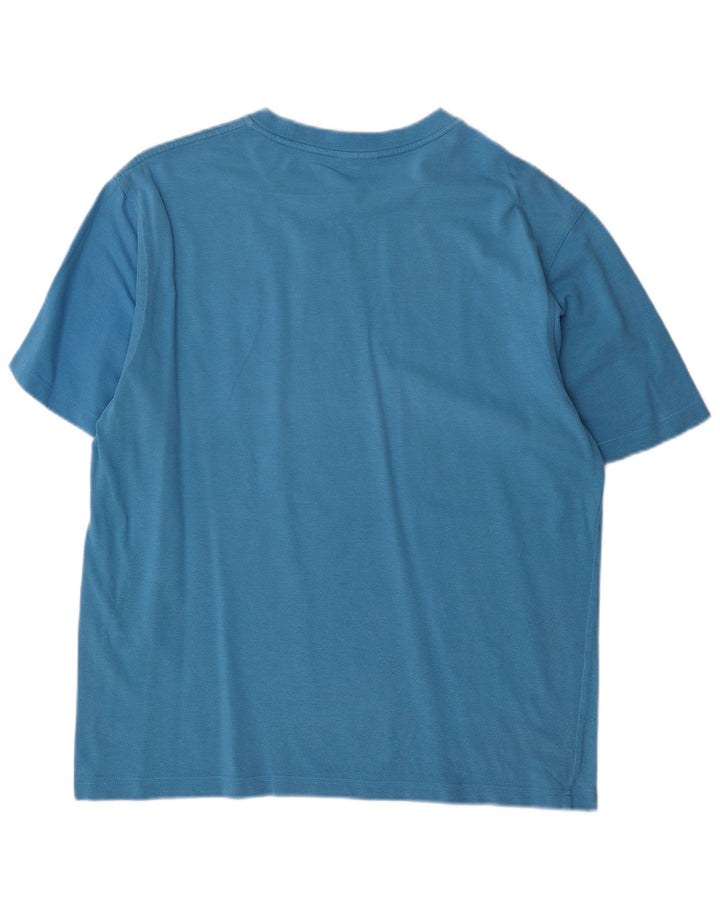 T-shirt da uomo Lacoste taglia 4 in cotone blu medio