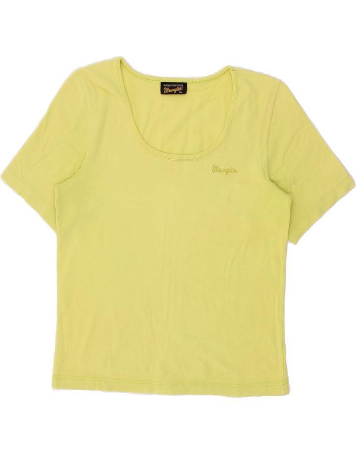 WRANGLER Womens T-Shirt Top UK 18 XL Yellow Vintage Wrangler and Second-Hand Wrangler from Messina Hembry 