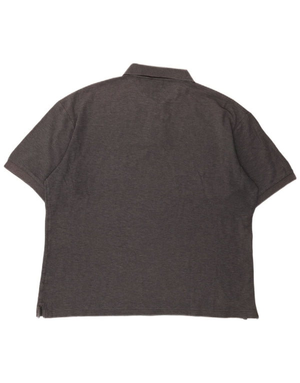 Polo da uomo Fila IT 56 XL in cotone chiazzato grigio