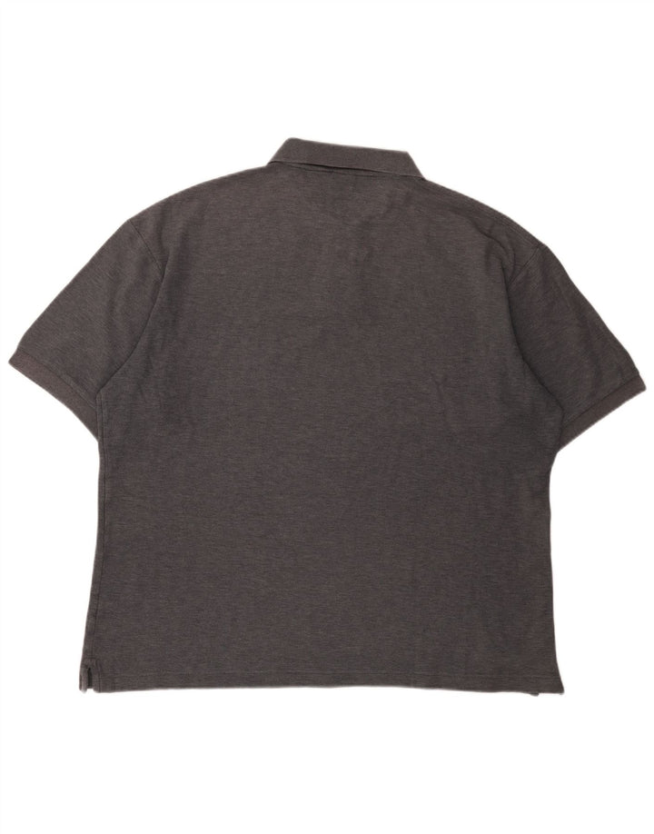 Polo da uomo Fila IT 56 XL in cotone chiazzato grigio