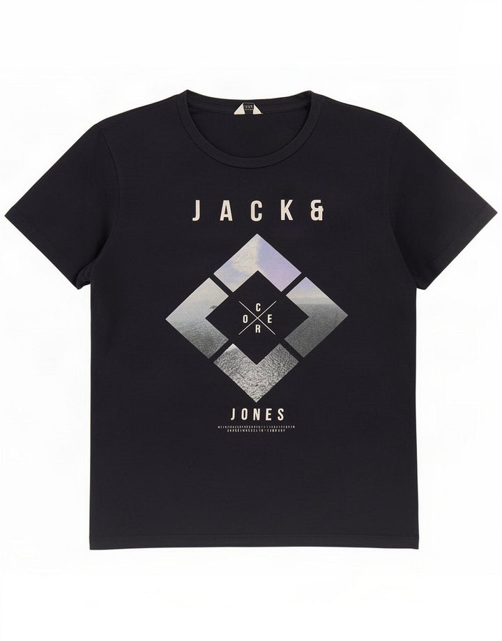 Jack & Jones T-shirt grafica da uomo media nera