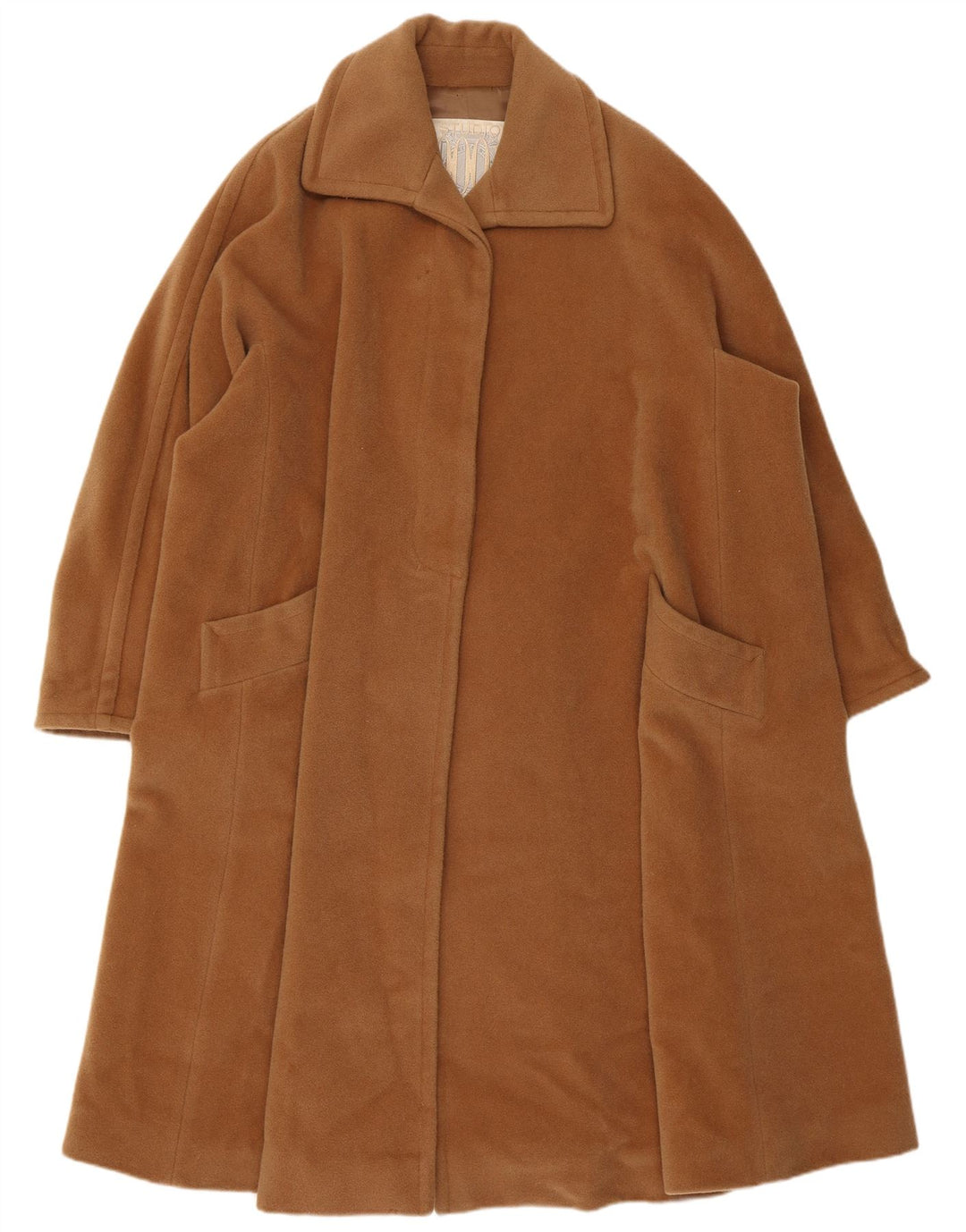 Soprabito oversize da donna Ferre UK 14 in lana marrone medio