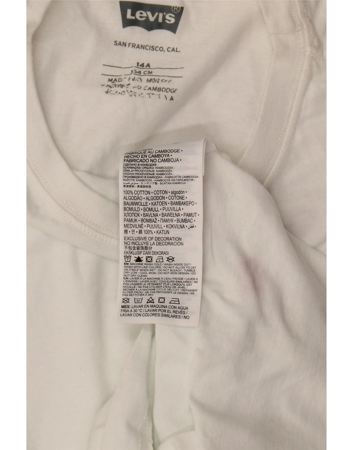 T-shirt LEVI'S per ragazzi 13-14 anni in cotone bianco