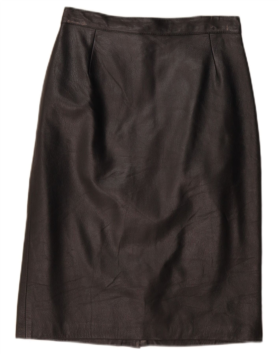 Gonna in pelle da donna VINTAGE IT 44 media W28 in pelle nera