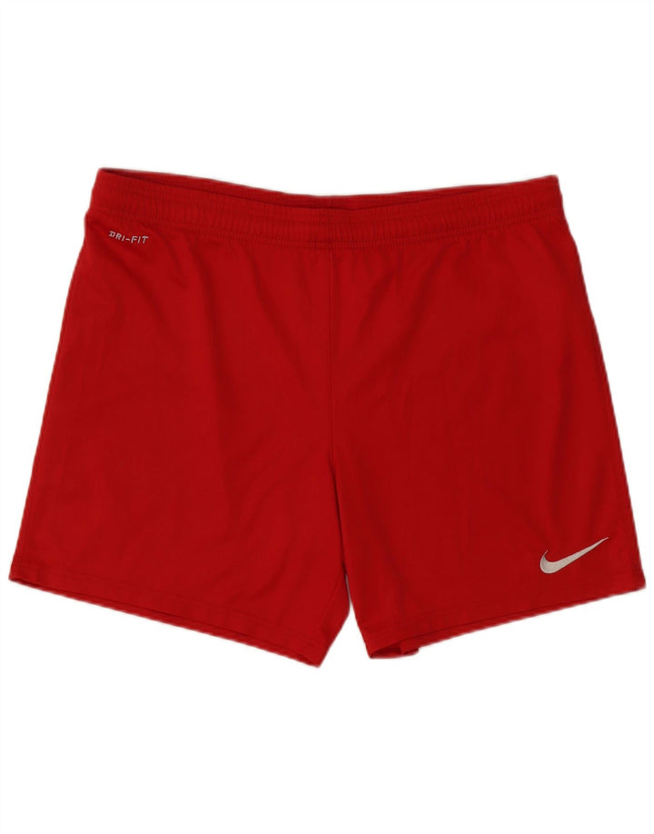 Pantaloncini sportivi Nike Dri Fit da uomo in poliestere rosso medio